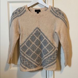 Cream 3/4 length cashmere sweater